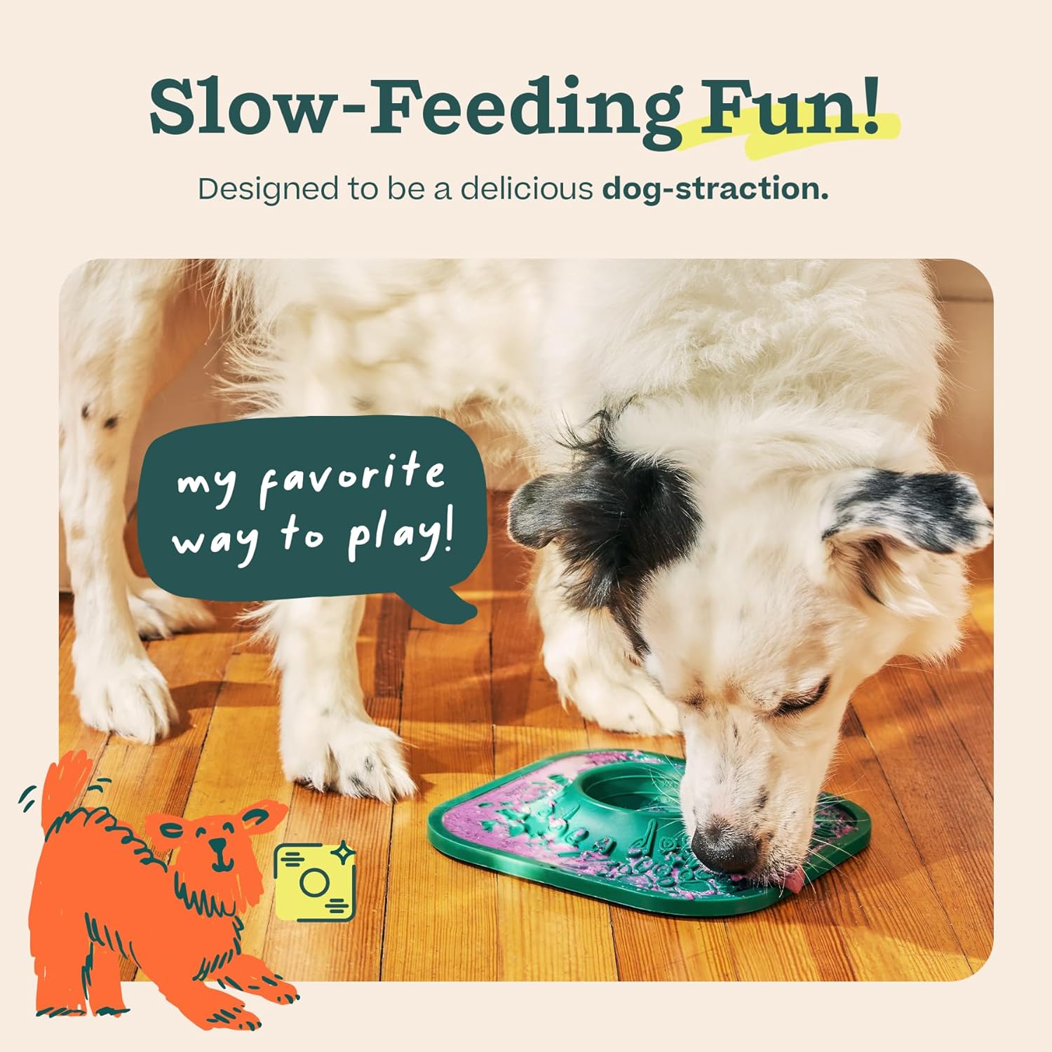 Slow-Feeding Enrichment Mat for Dogs